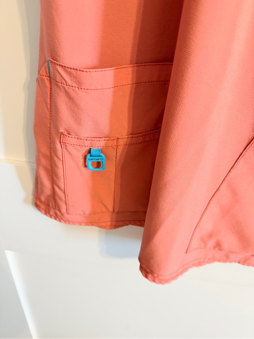 Carhartt Coral Pink Scrub Set with Teal Accents - Picture 3 of 12